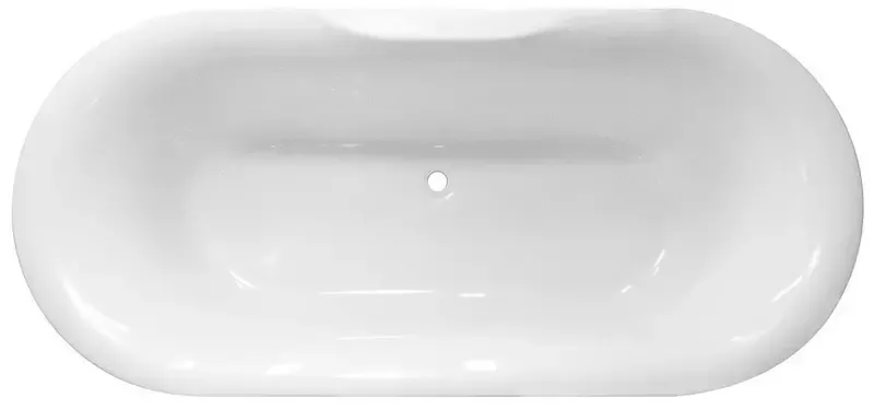 Ванна из литьевого мрамора «Эстет» Лион 174/80 без опор без сифона белая
