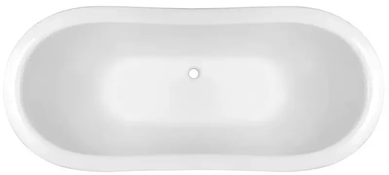 Ванна из литьевого мрамора «Эстет» Бостон 180/74 на подиуме на подиуме без сифона белая