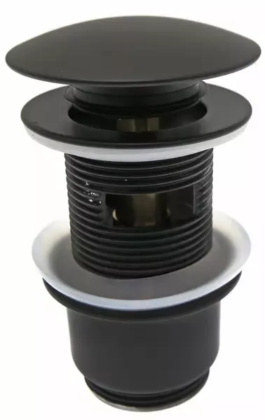 Донный клапан для раковины «Remer» 905CC2114CFP с механизмом Клик-Клак чёрный хром
