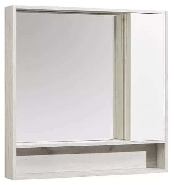 Зеркало с шкафчиком «Aquaton» Флай 100 без света белый/дуб крафт правый