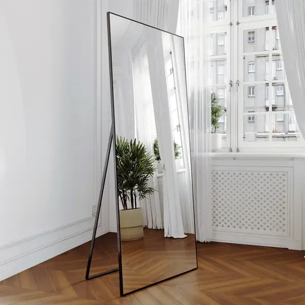 Зеркало напольное в полный рост Toda Alma 185x61.5 см цвет рамы черный