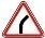 Знак дорожный 1.11.1 "Опасный поворот" тип IV ГОСТ Р 522902004, тип пленки А 