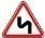 Знак дорожный 1.12.2 "Опасные повороты" тип II ГОСТ Р 522902004, тип пленки А