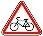 Знак дорожный 1.24 "Пересечение с велосипедной дорожкой или велопешеходной" тип I ГОСТ Р 522902004, тип пленки В