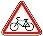 Знак дорожный 1.24 "Пересечение с велосипедной дорожкой или велопешеходной" тип IV ГОСТ Р 522902004, тип пленки В 