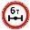 Знак дорожный 3.12 "Ограничение массы, приходящейся на ось транспортного средства" тип I ГОСТ Р 522902004, тип пленки В