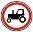 Знак дорожный 3.6 "Движение тракторов запрещено" тип I ГОСТ Р 522902004, тип пленки Б