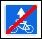 Знак дорожный 5.14.4 "Конец полосы для велосипедистов" тип II ГОСТ Р 522902004, тип пленки Б