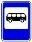 Знак дорожный 5.16 "Место остановки автобуса и (или) троллейбуса" тип I ГОСТ Р 522902004, тип пленки А 