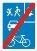 Знак дорожный 5.40 "Конец велосипедной зоны" тип II ГОСТ Р 522902004, тип пленки В 