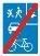 Знак дорожный 5.40 "Конец велосипедной зоны" тип I ГОСТ Р 522902004, тип пленки Б