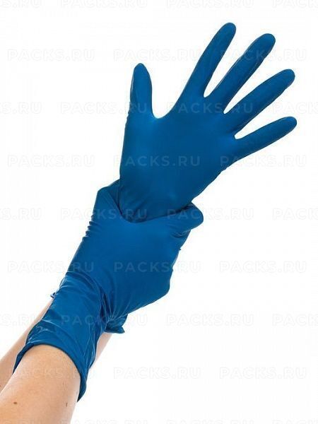 Перчатки смотровые нест сверхпрочные латекс синие High Risk XL Unicare 25/250