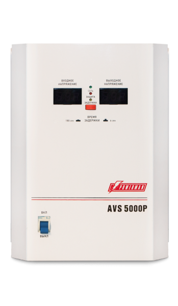 Стабилизатор Powerman AVS-5000P step-type regulator, digital indicators of voltage levels, 5000VA, 110-260V, maximum inp