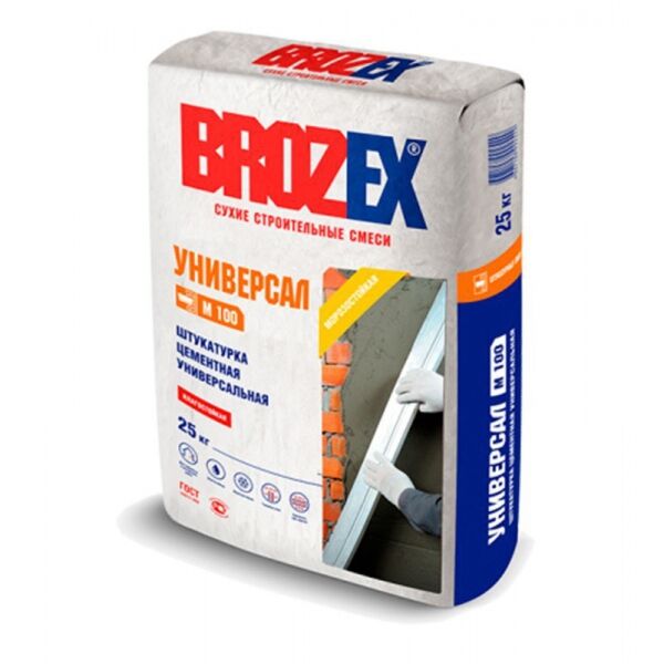 Штукатурка цементная Brozex М100 Универсал 25 кг