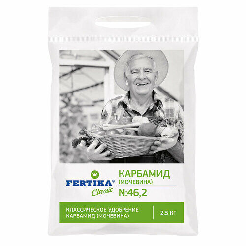 Удобрение Fertika Карбамид (Мочевина) 1 кг, классическое, азотное, гранулированное, для всех видов растений, для повышен