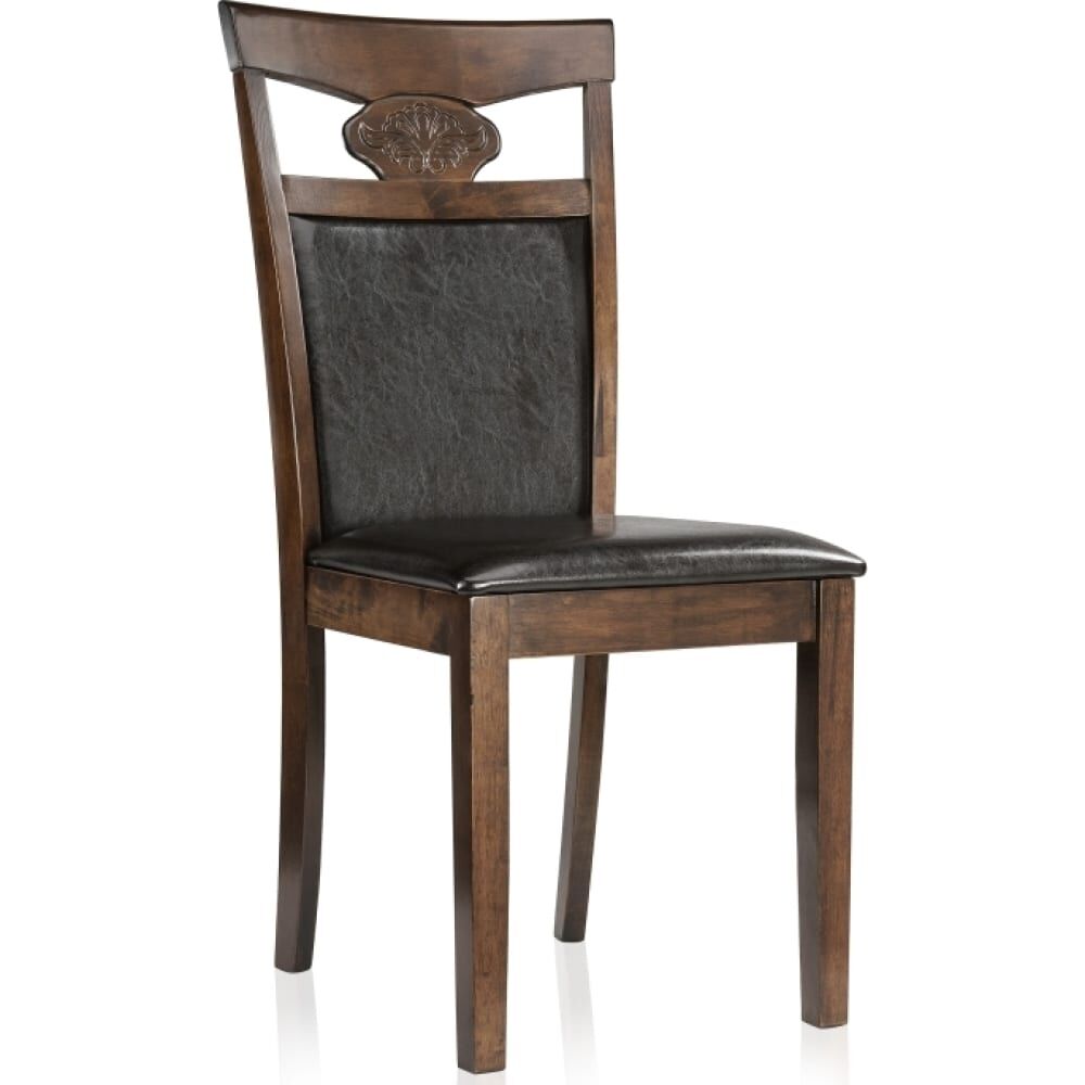 Деревянный стул Woodville Luiza dirty oak / dark brown