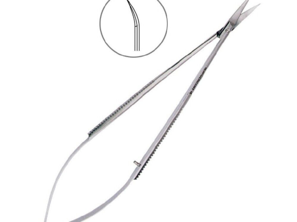Иглодержатель микрохирургический с плоскими ручками в/и с замком по Кастровьехо 140 мм