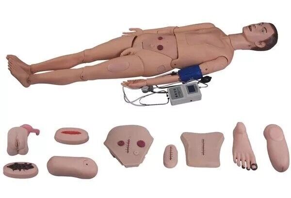 Манекен многофункциональный по уход за травмами, стомами, катетеризация, измерение АД, 2300