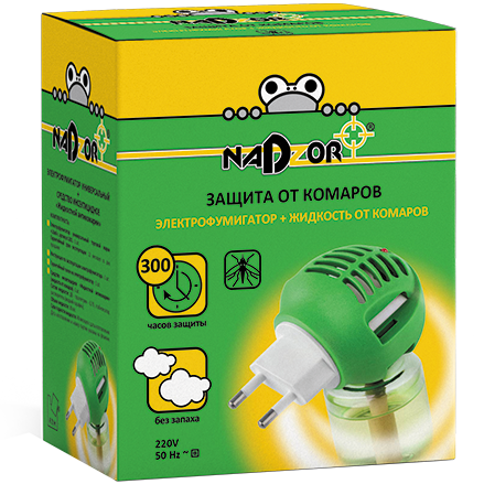 Комплект от комаров (жидкость 30 мл и электрофумигатор) Nadzor IKL 001H NADZOR