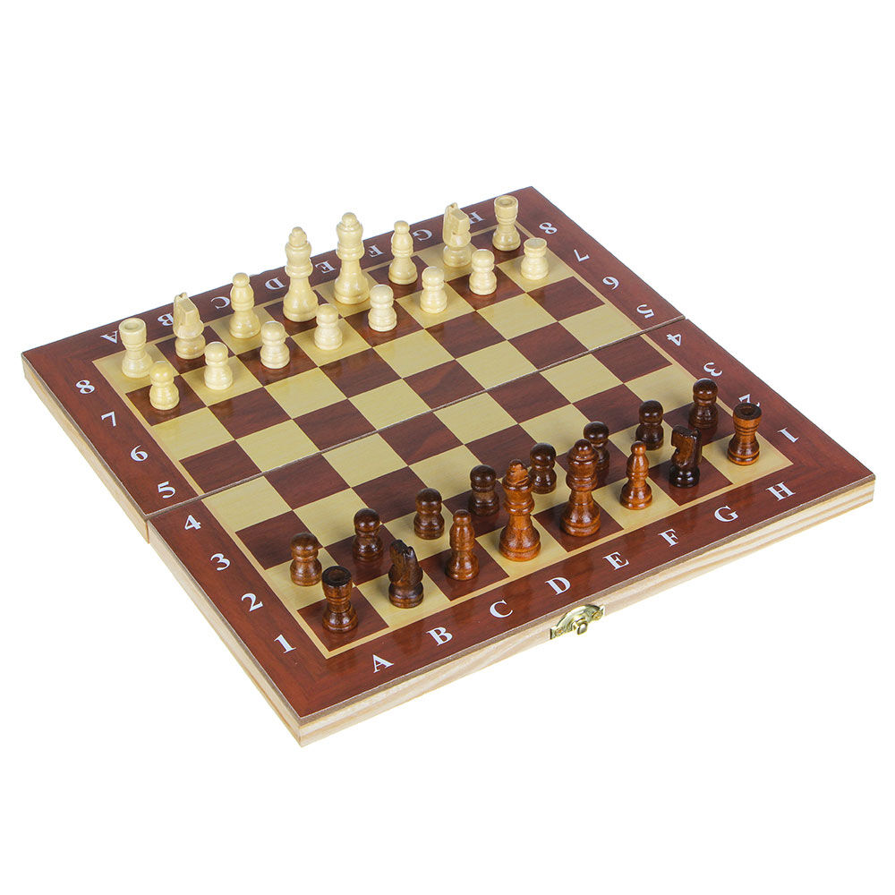 LDGames Набор игр 3 в 1 (шашки, шахматы, нарды) дерево, 29x29см, арт.2115