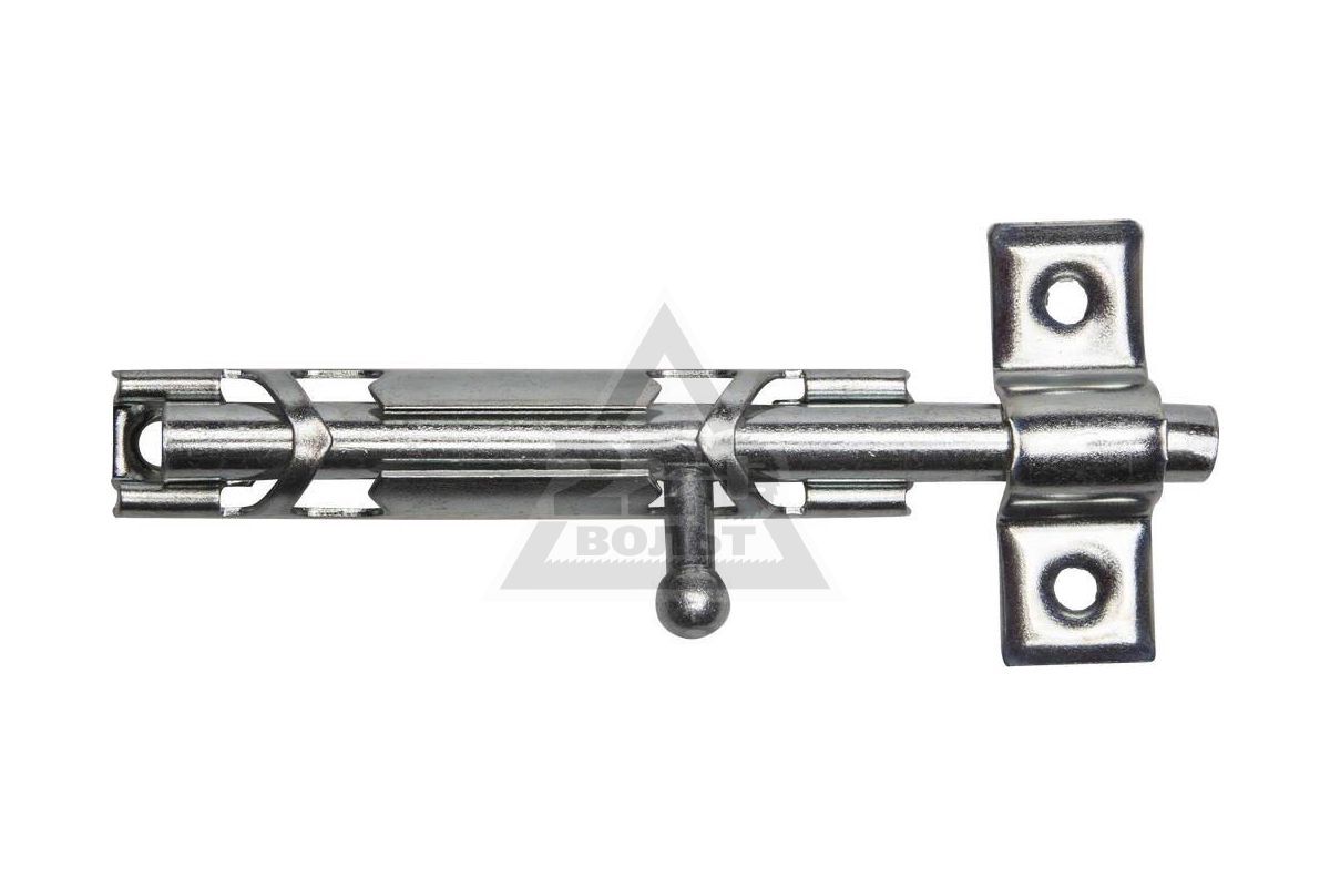 Шпингалет накладной стальной "ЗТ-19305", малый, покрытие белый цинк, 65мм