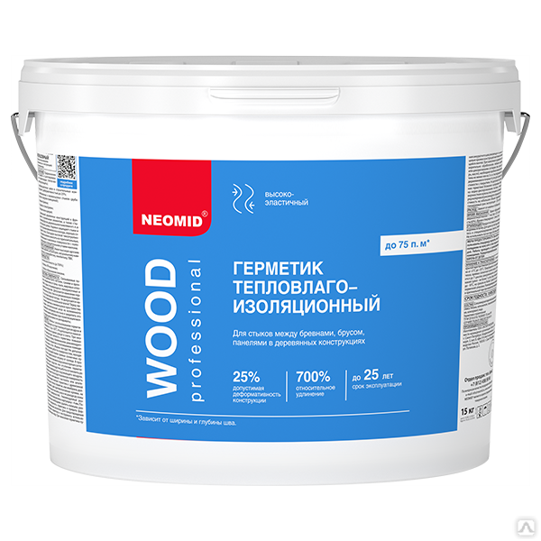 Герметик для швов Неомид WOOD Professional Дуб 15 кг, цена в Москве от ...