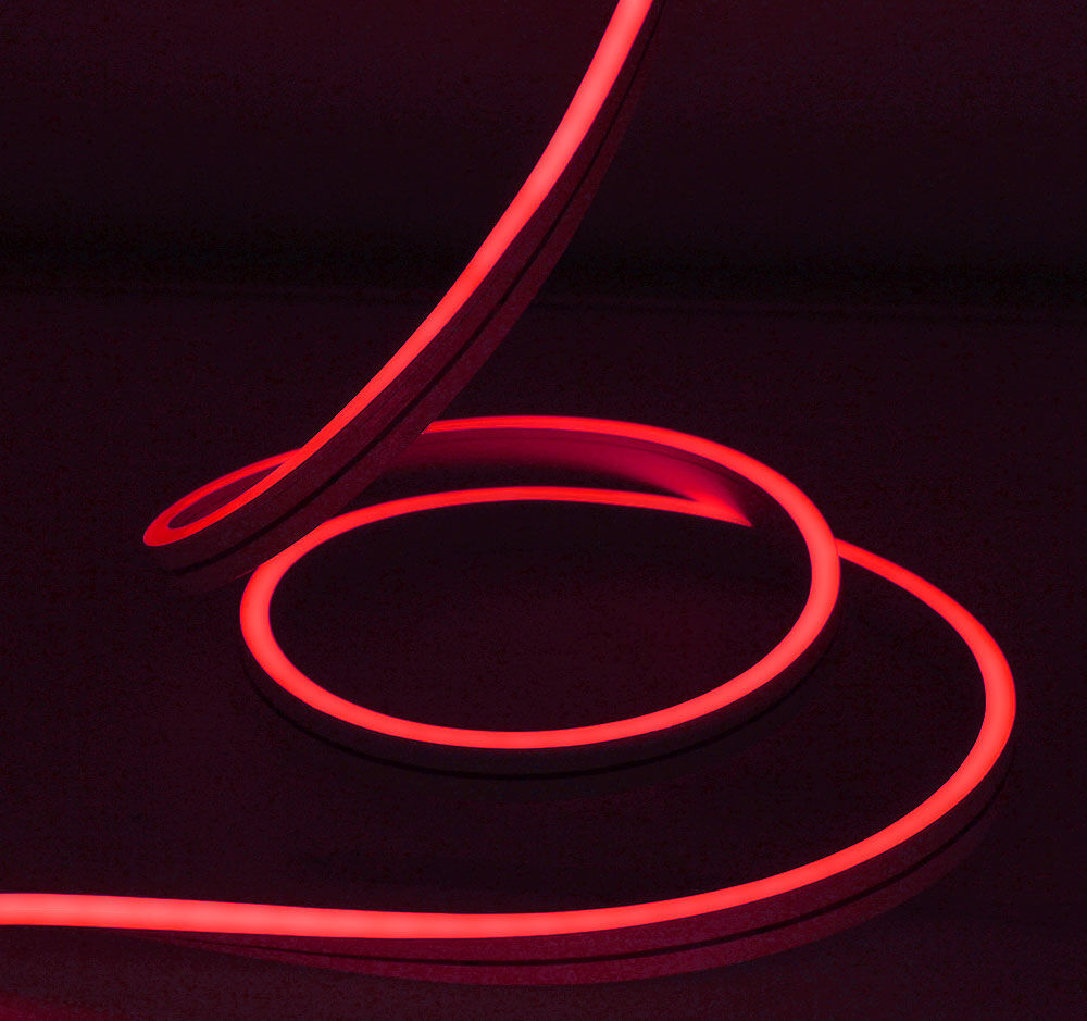 Светодиодный Гибкий Неон Rich LED, односторонний, красный, кратность резки 1 метр, размер 8*16 мм, 220 В, 50 м RICH LED