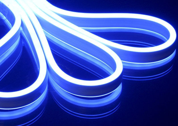 Светодиодный Гибкий Неон Rich LED, двухсторонний, синий, кратность резки 1 метр, размер 8*16 мм, 220 В, 50 м RICH LED
