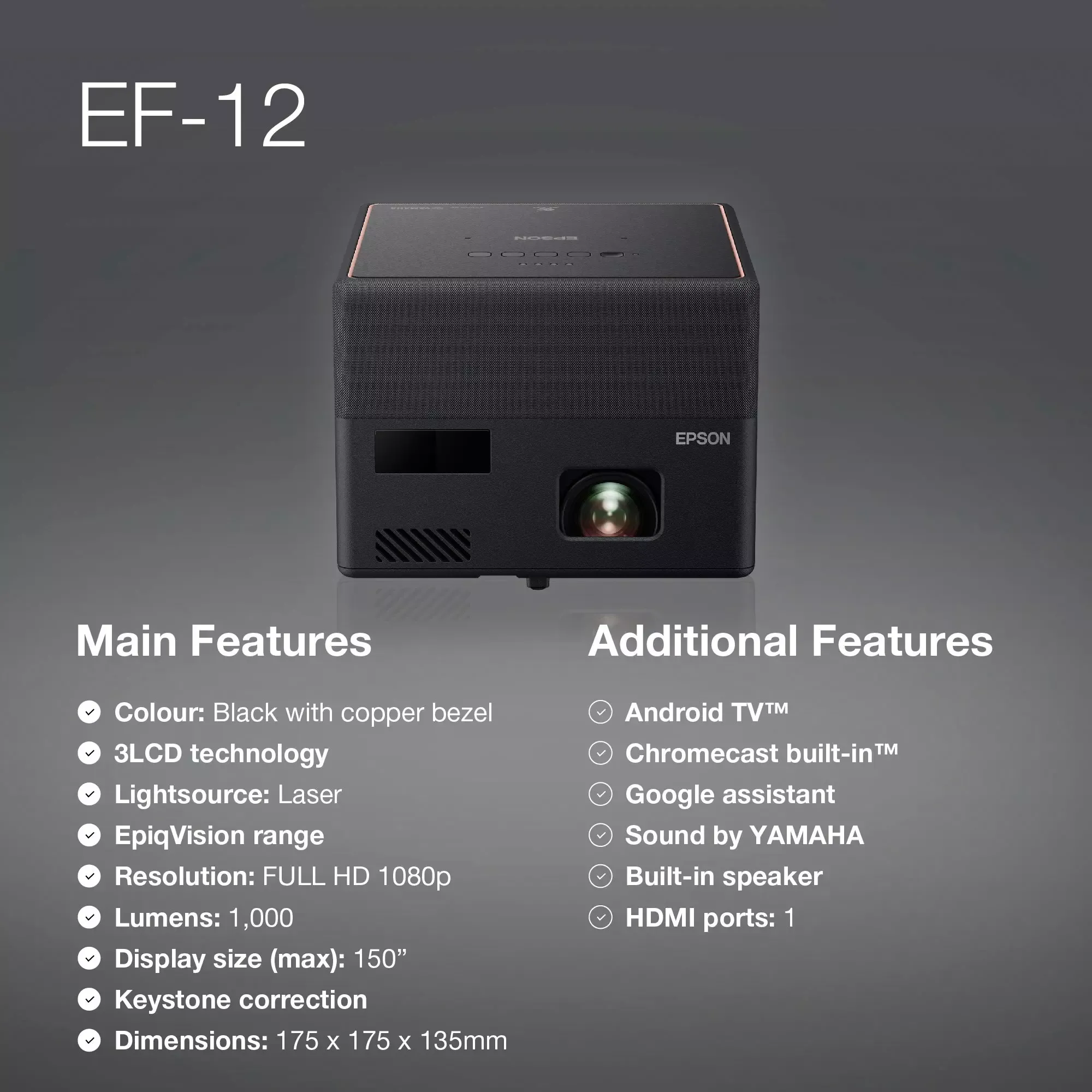 Лазерный проектор для дома Epson EF-12 10