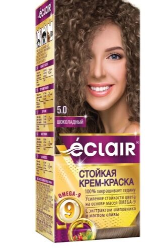 Краска для волос ECLAIR 5.0 шоколад с маслами "Omega 9"