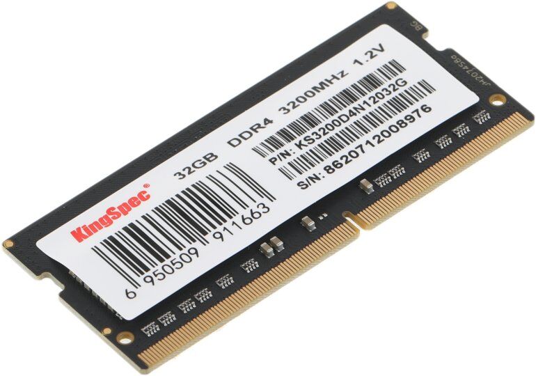 Оперативная память KINGSPEC SO-DIMM DDR4 32GB 3200MHz (KS3200D4N12032G)