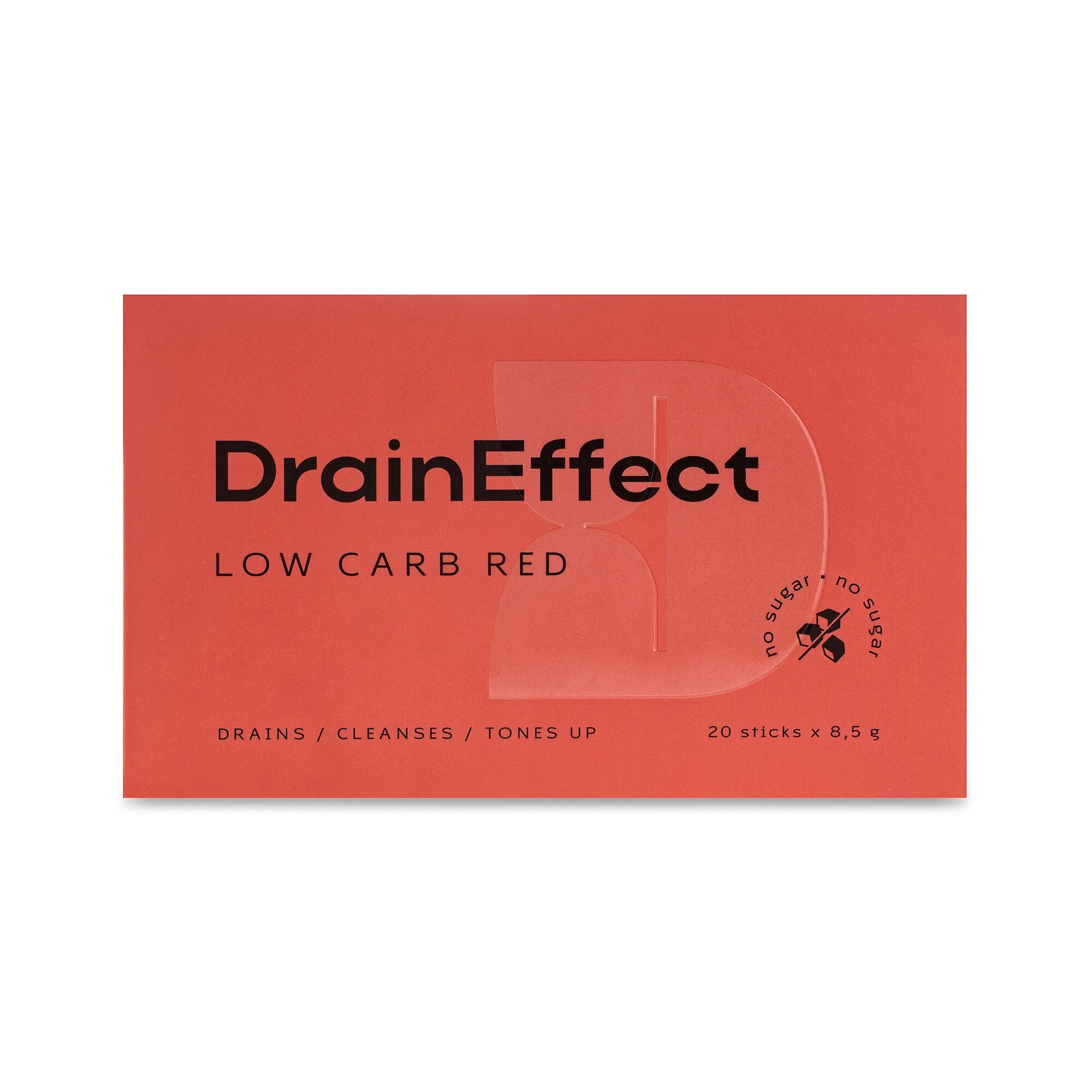 Напиток Draineffect RED Low Carb — «Дрейнэффект RED низкоуглеводный» NL, 20 стиков по 8,5 г