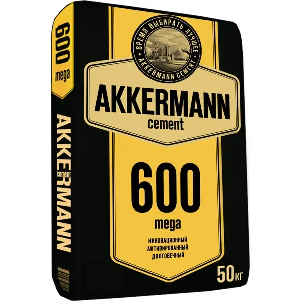 Цемент Akkermann M600 ЦЕМ I 52.5 Н 50 кг