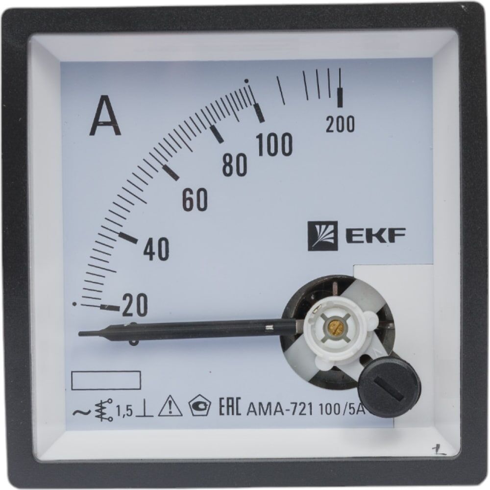 Аналоговый амперметр на панель EKF квадратный вырез
