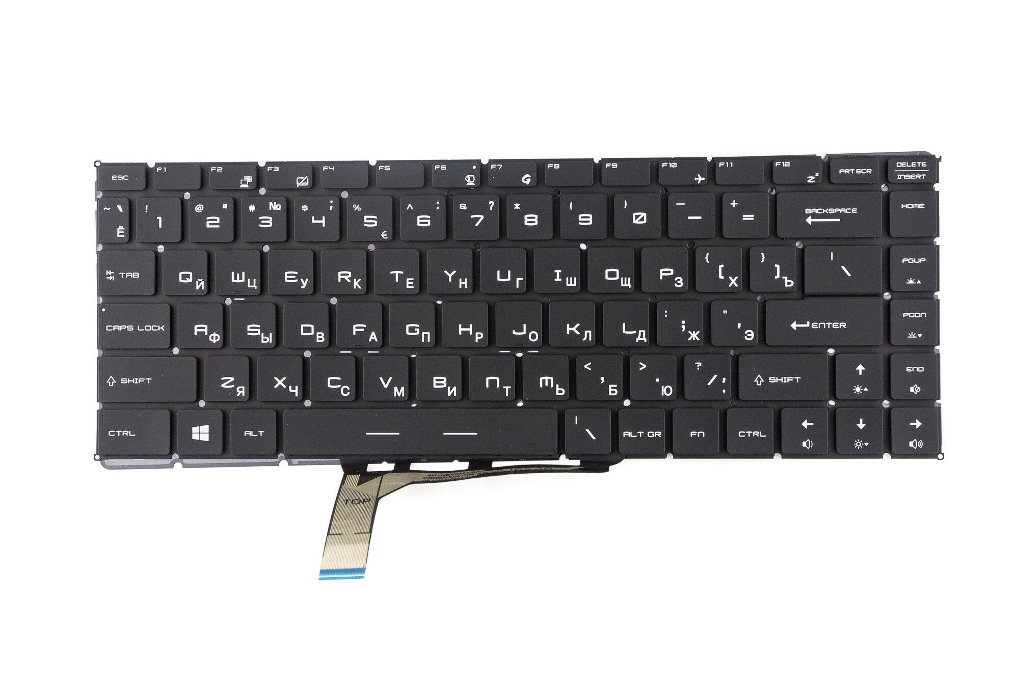 Клавиатура для MSI Bravo 15 A4DCR с подветкой p/n: NSK-FFABN 9Z.NEVBN.A01
