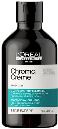 Оттеночный шампунь для волос L'Oreal Professionnel Serie Expert Chroma Cream зеленый