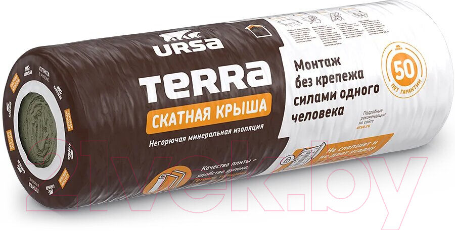 Минеральная вата Ursa Terra Скатная крыша 35 QN 3000-1200-200