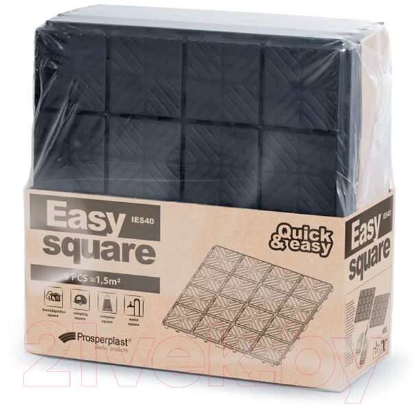 Плитка садовая Prosperplast Easy Square IES40-S411 7