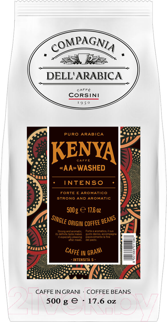 Кофе в зернах Compagnia Dell'Arabica Кения АА Уошт 1