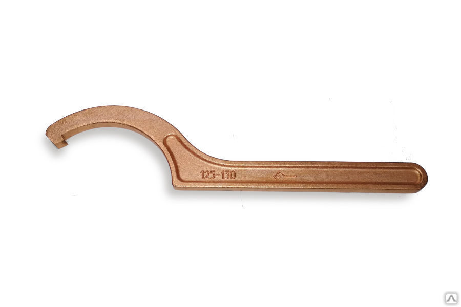Ключ для круглых шлицевых гаек омедненный 125х130 мм исполнение 2 (КГЖ) (40Х) М30-50 ГОСТ 16984-79