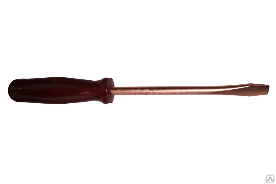Отвертка с прямым шлицем слесарно-монтажная омедненная 0,8х5,5 мм L190 (м30-50) ГОСТ 17199-88, ГОСТ Р 53935-2010