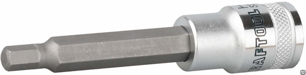 Бита-головка удлиненная Kraftool 1/2" Hex, 100 мм, H3-H10, сталь S2