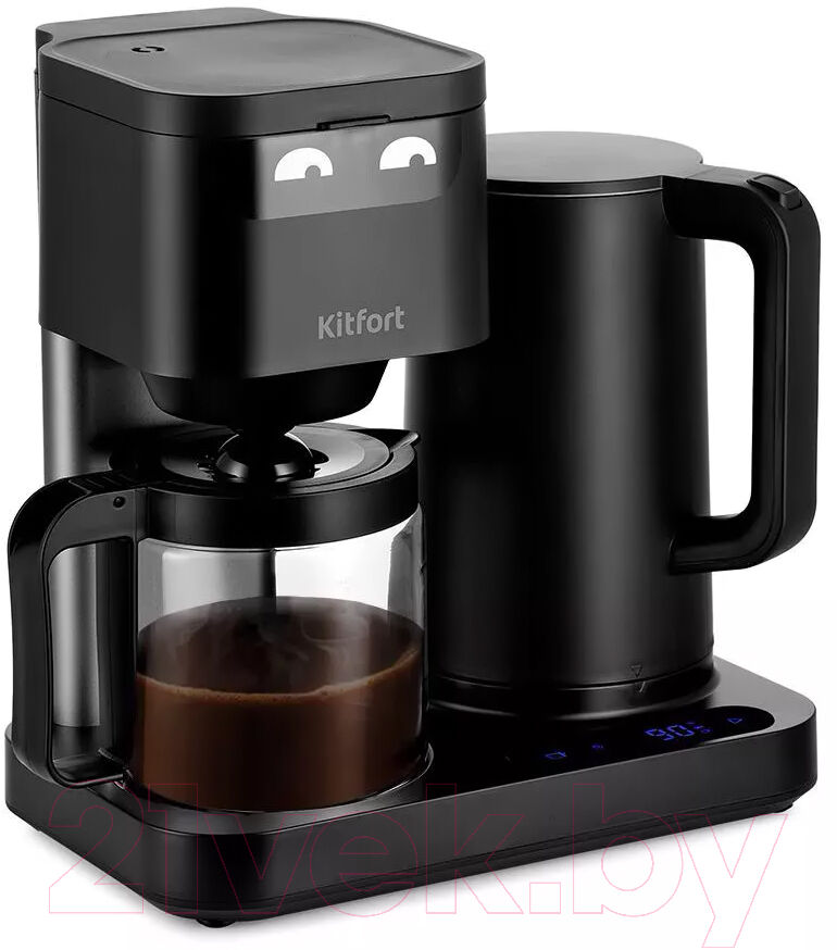 Капельная кофеварка Kitfort 2в1 KT-7143 1
