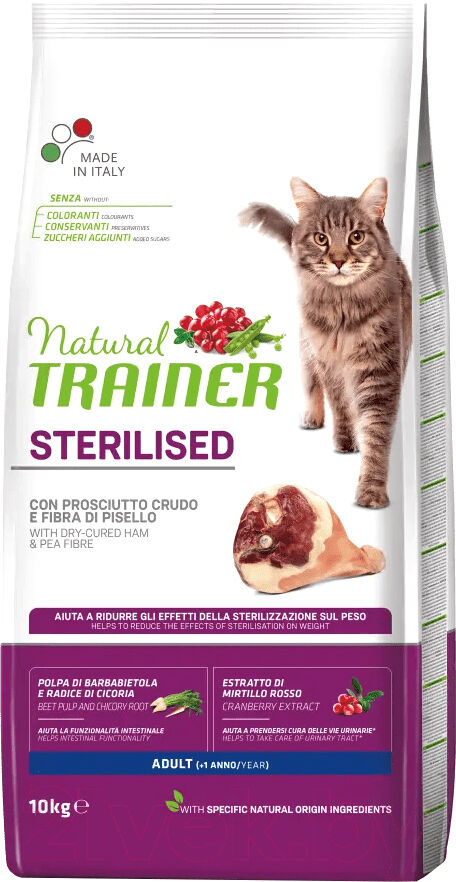 Сухой корм для кошек Trainer Natural Sterilised Adult с ветчиной