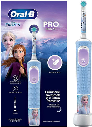 Электрическая зубная щетка Oral-B PRO Kids 3+ Frozen, синяя PRO Kids 3+ Frozen синяя