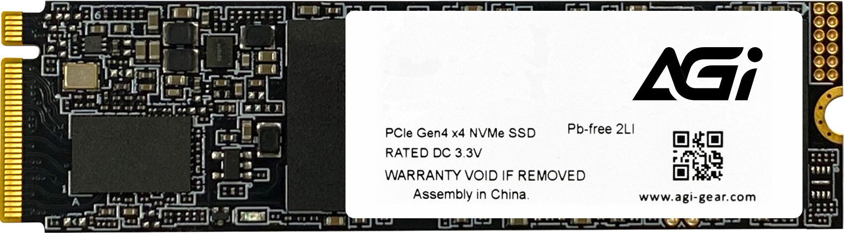 AGI2T0G43AI818, Диск SSD AGI M.2 2280 2 ТБ PCIe 4.0 NVMe x4