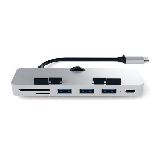 USB-концентратор Satechi Aluminum USB-C Clamp Hub Pro для iMac 2017 и iMac Pro, серебряный