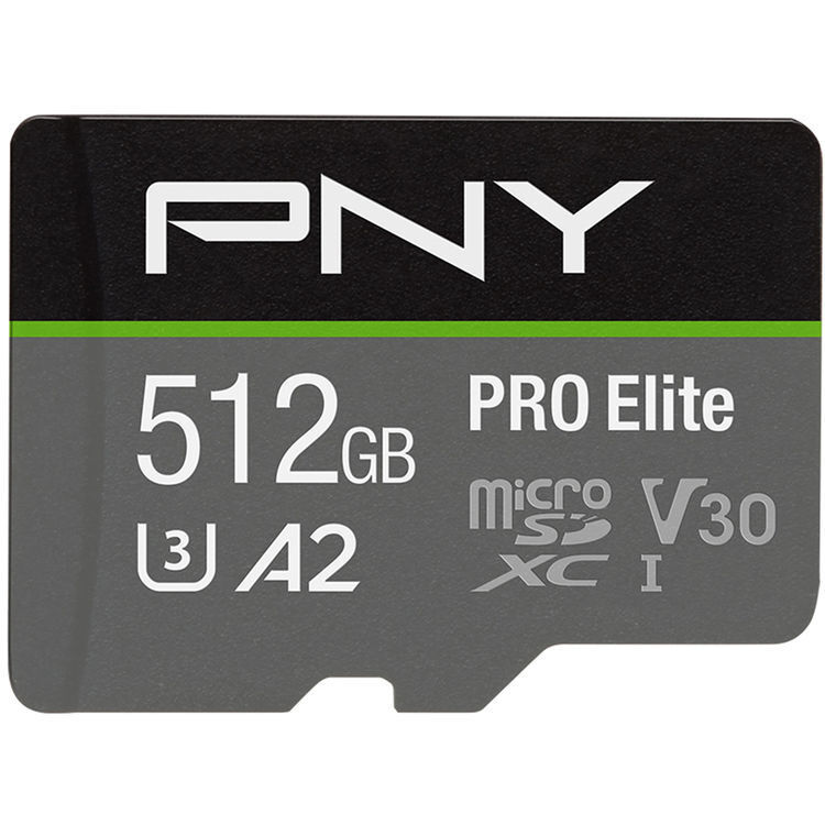 Карта памяти PNY Technologies 512GB PRO Elite UHS-I microSDXC 100MB/s + SD Adapter