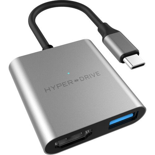 USB-хаб Hyper HyperDrive 4K HDMI 3-in-1 Hub для Macbook, серый космос