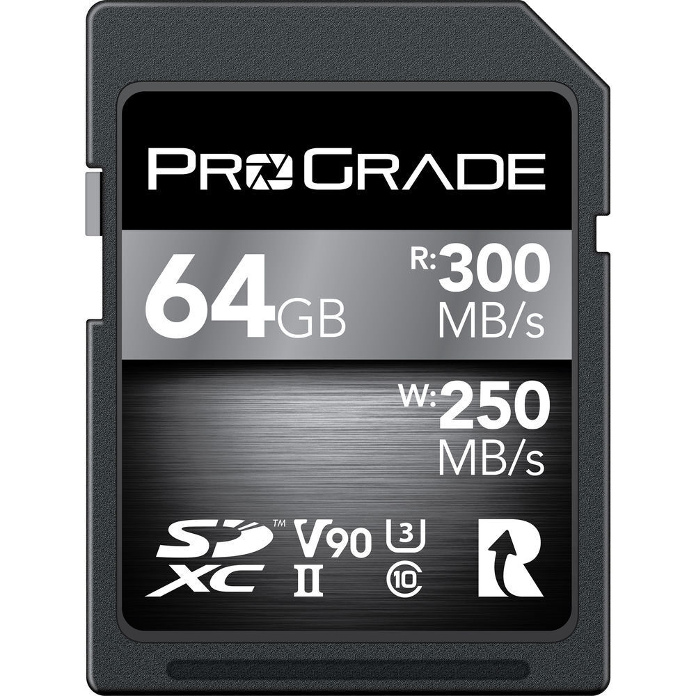 Карта памяти ProGrade Digital 64GB UHS-II SDXC 300 / 250 MB/s V90